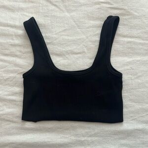 Forever 21 basic black crop top